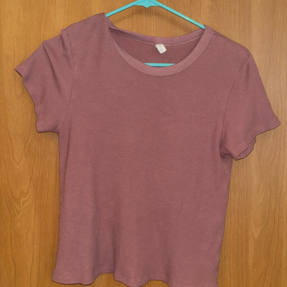Women's Mauve Short Sleeve crop top